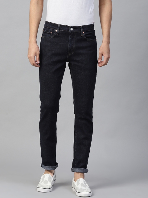

Levis Men Navy Blue Straight Fit Mid-Rise Clean Look Stretchable Jeans 513