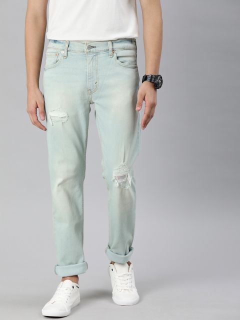 

Levis Men Blue Slim Fit Mid-Rise Mildly Distressed Stretchable Jeans