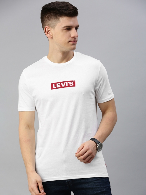 

Levis Men White Printed Round Neck T-shirt