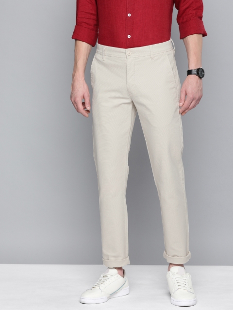 

Levis Men Beige 511 Slim Fit Self Design Chinos