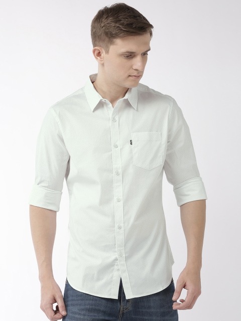 

Levis Men White & Grey Redloop Regular Fit Printed Casual Shirt