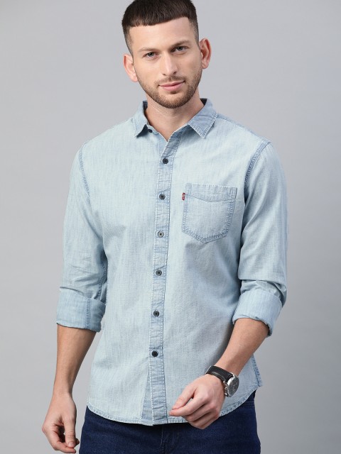 

Levis Men Blue Regular Fit Faded Casual Shirt