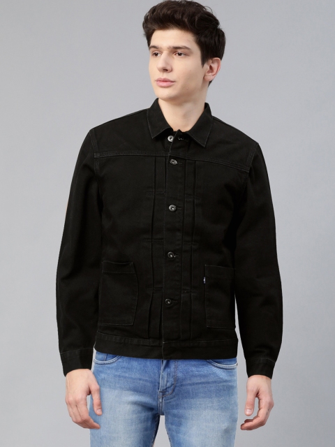 

Levis Men Black Solid Organic Cotton Trucker Denim Jacket