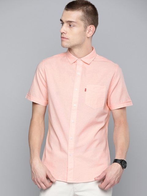 

Levis Men Pink Slim Fit Solid Casual Shirt