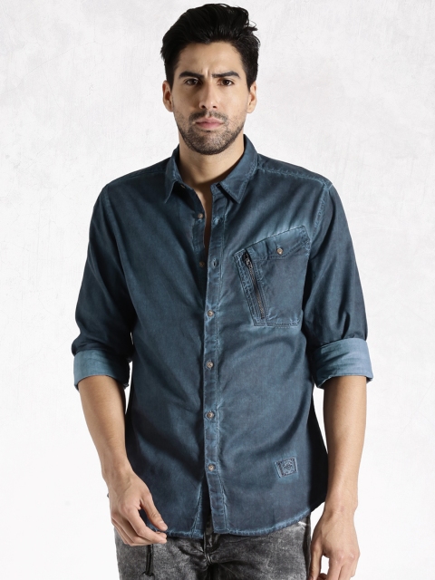 

RDSTR Blue Washed Casual Shirt
