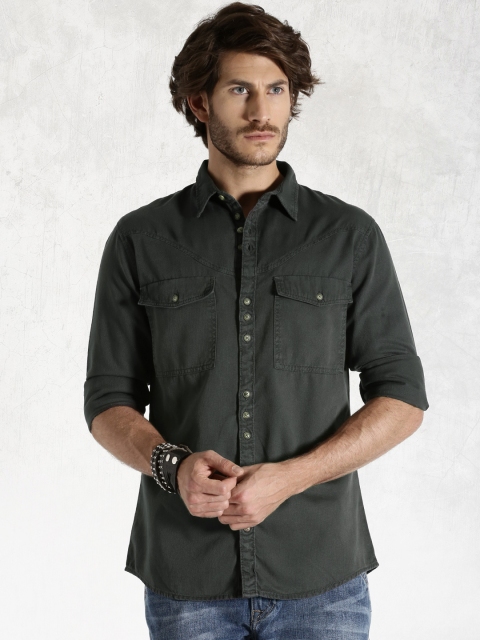 

RDSTR Charcoal Grey Casual Shirt