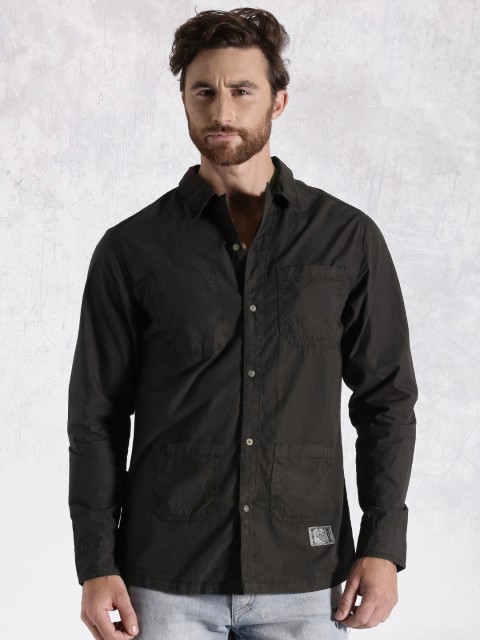

RDSTR Black Casual Shirt