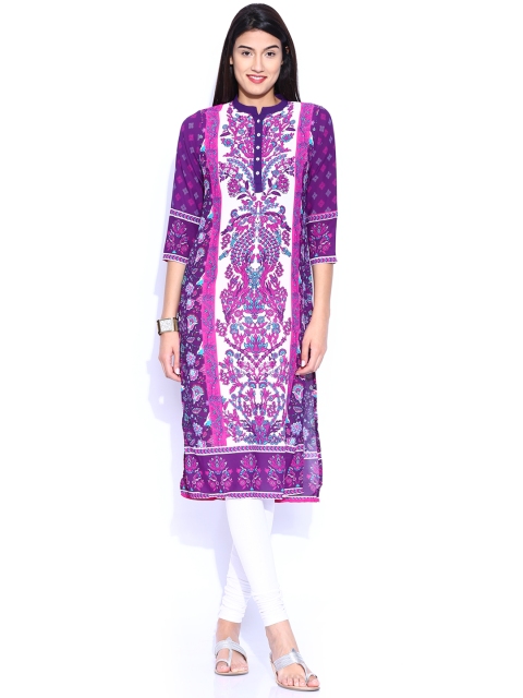 

Vishudh Purple Printed Kurta