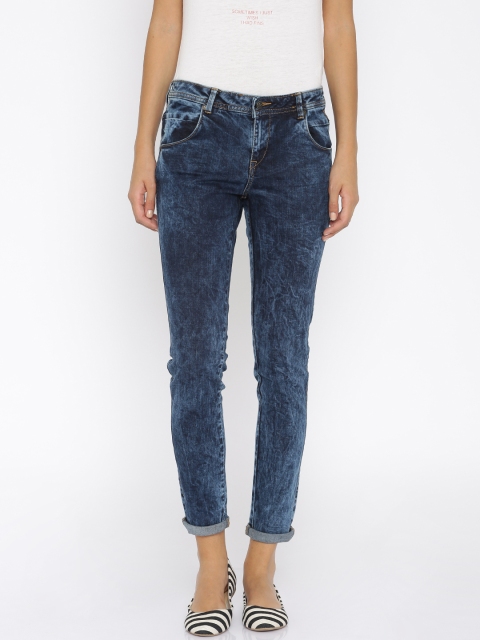 

Harvard Women Blue Mid-Rise Acid Washed Look Jeans