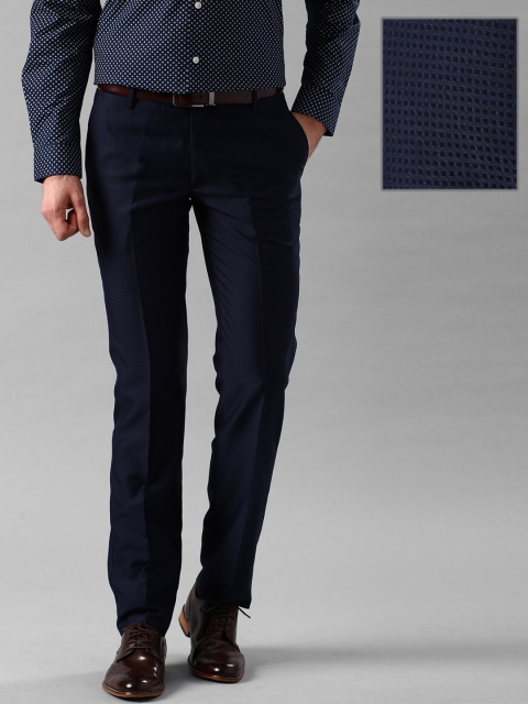

INVICTUS Navy Slim Fit Trousers, Navy blue