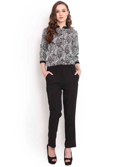 

Trend Arrest Black & White Printed Jumpsuit