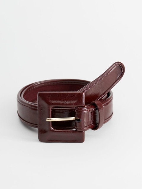 

MANGO Women Burgundy Solid Belt