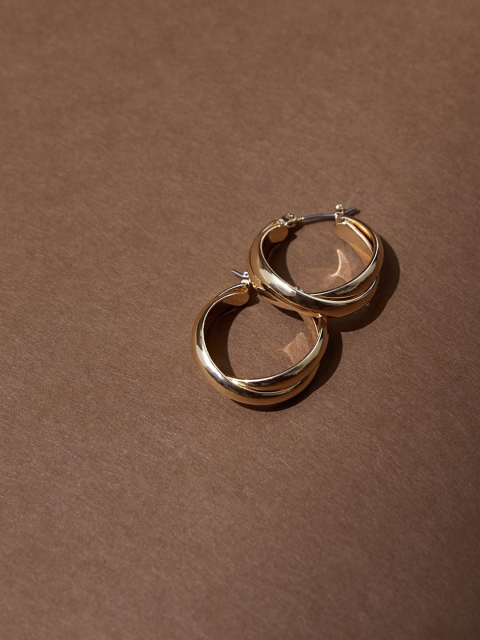 

MANGO Gold-Toned Circular Hoop Earrings