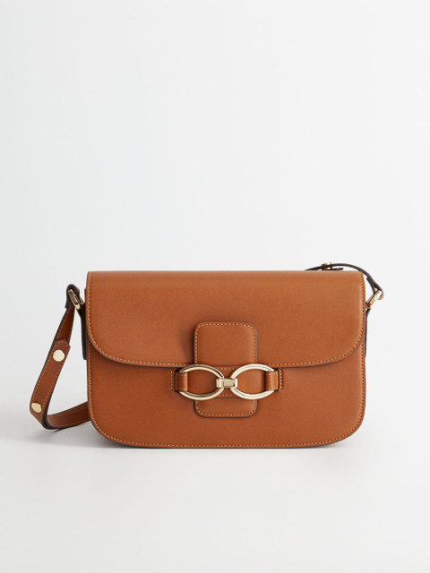 

MANGO Brown Solid Sling Bag