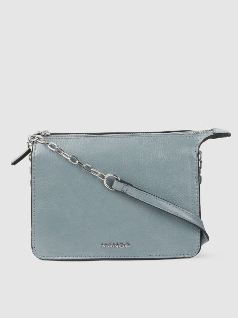 

MANGO Blue Solid Sling Bag