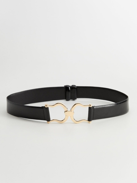 

MANGO Women Black Solid Waist Belt