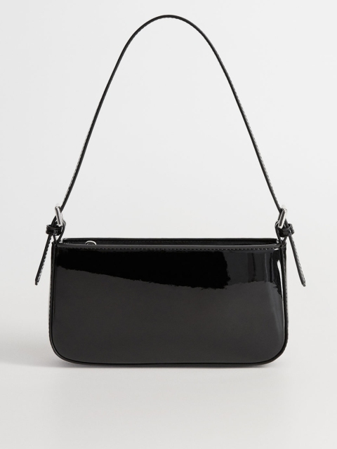 

MANGO Black Solid Handheld Bag