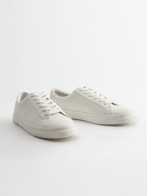 

MANGO Women White Solid Sneakers