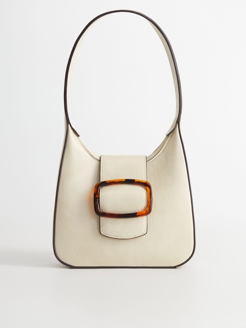 

MANGO Off-White Solid Shoulder Bag