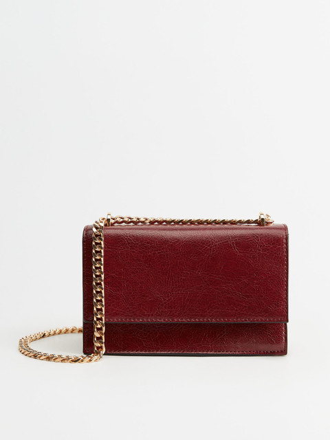 

MANGO Maroon Solid Shoulder Bag