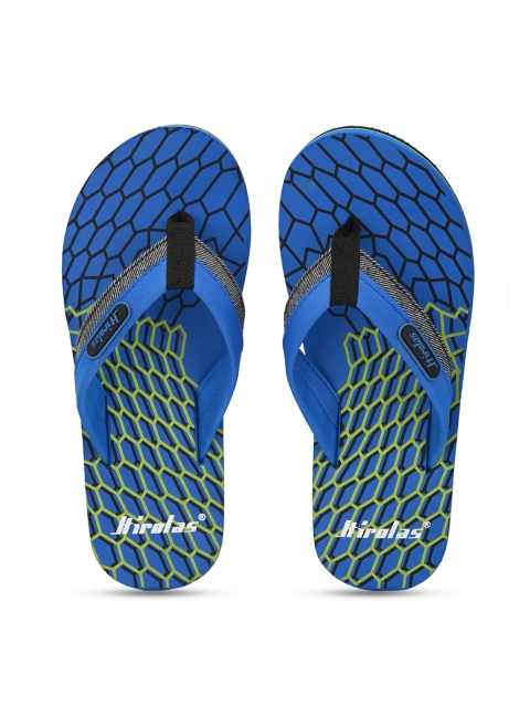

HIROLAS Men Blue Printed Thong Flip-Flops
