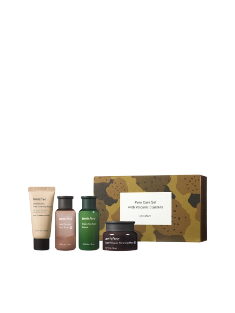

Innisfree Unisex Pore Care Set with Volcanic Clusters, Brown