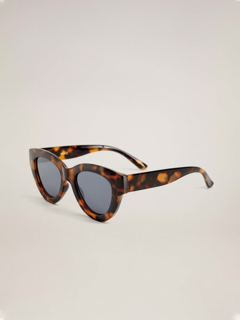 

MANGO Women Printed Oval Sunglasses 67012889, Grey
