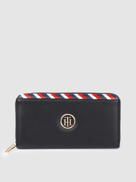 

Tommy Hilfiger Women Black Solid Zip Around Wallet