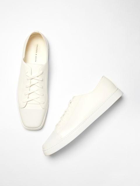 

CHARLES & KEITH Women White Sneakers