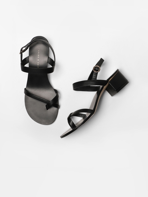 

CHARLES & KEITH Women Black Solid Heels