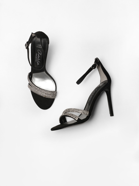 

CHARLES & KEITH Women Black Embellished Heels
