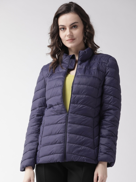 

Xpose Women Navy Blue Solid Lightweight Puffer Jacket
