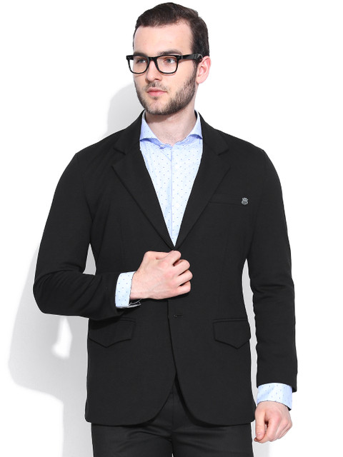 

Numero Uno Black Single-Breasted Casual Blazer