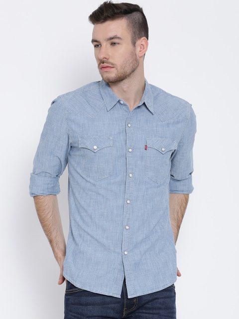 

Levis Blue Slim Fit Denim Shirt