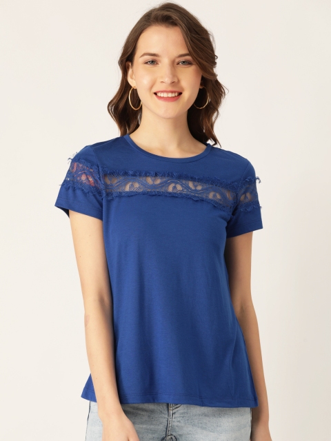 

DressBerry Women Blue Solid Top