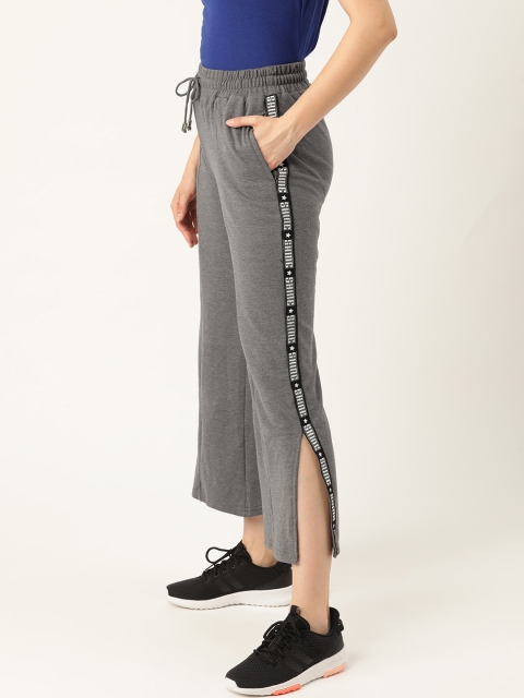 

DressBerry Women Charcoal Grey Solid Cropped Track Pants