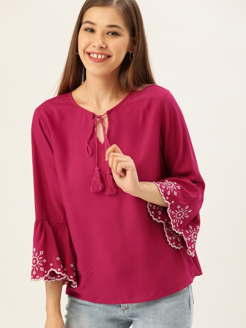 

DressBerry Women Pink Solid Top