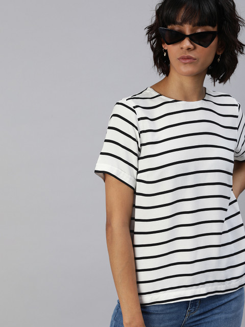 

Levis Women White Striped Top
