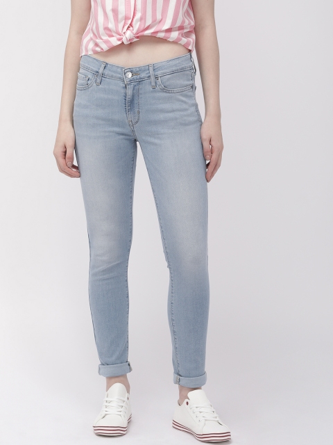 

Levis Women Blue 711 Skinny Fit Mid-Rise Clean Look Stretchable Jeans