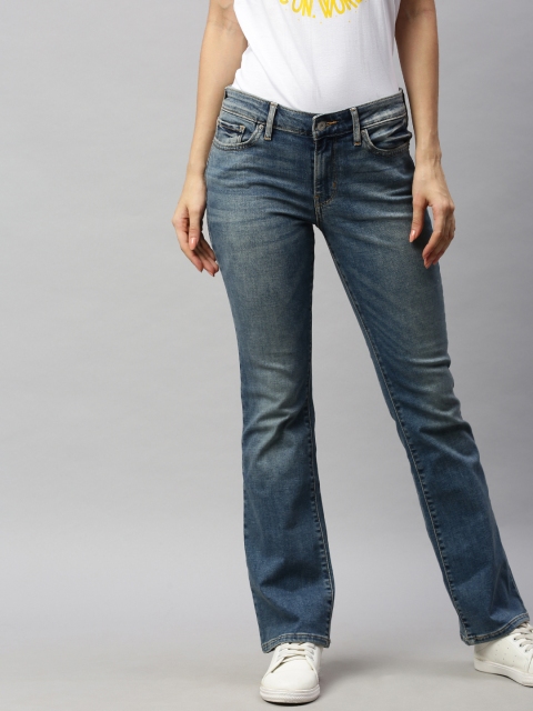 

Levis Women Blue 715 Bootcut Mid-Rise Clean Look Stretchable Jeans