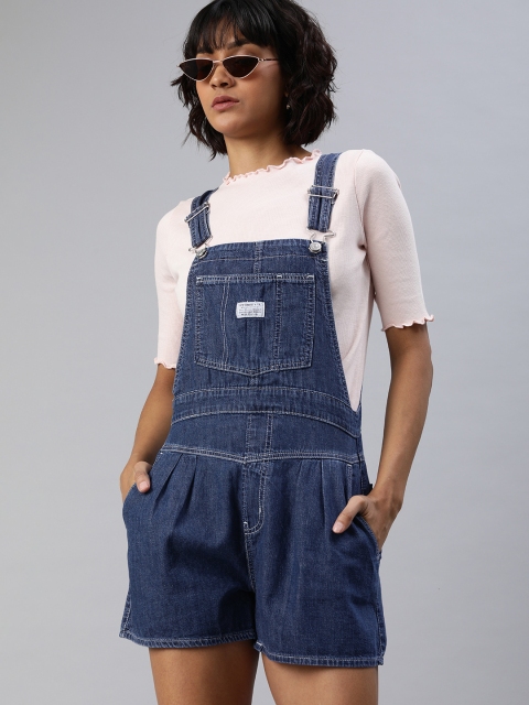 

Levis Women Blue Denim Shortall Dungaree