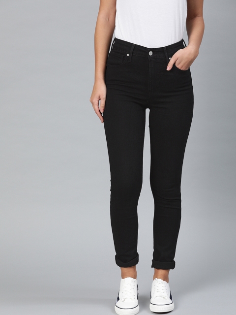 

Levis Women Black 721 High-Rise Skinny Fit Clean Look Waterless Stretchable Jeans