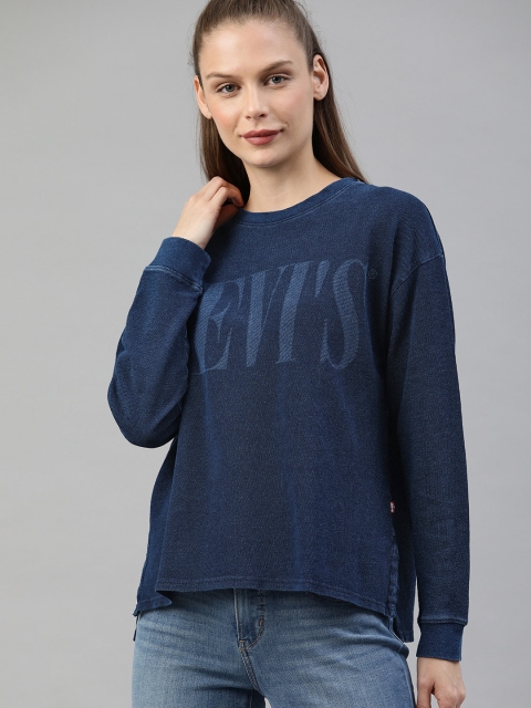 

Levis Women Blue Printed Round Neck T-shirt