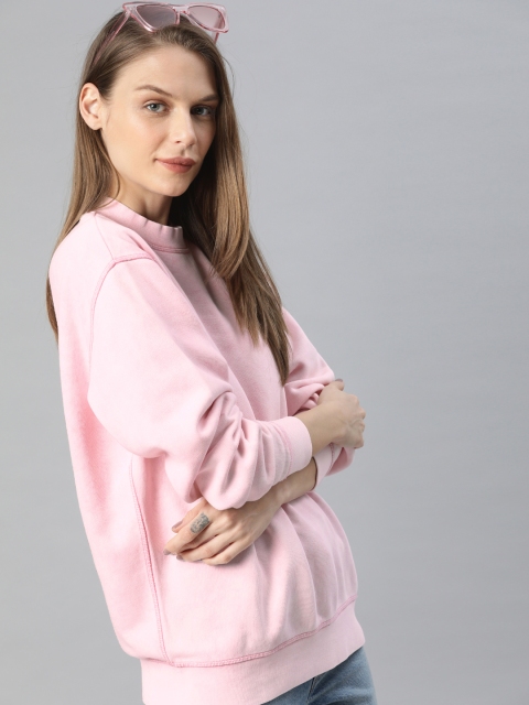 

Levis Women Pink Solid Oversized Pullover Sweater
