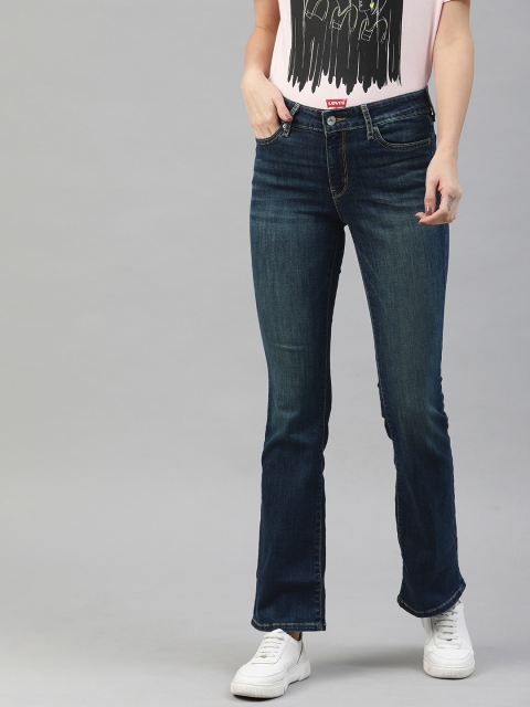 

Levis Women Blue Bootcut Mid-Rise Clean Look Jeans