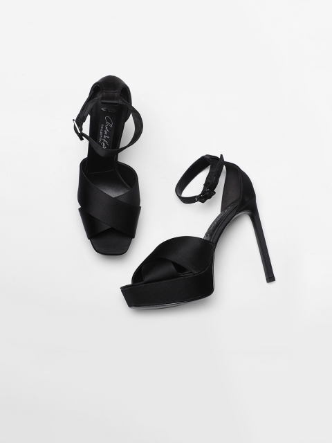 

CHARLES & KEITH Women Black Solid Heels