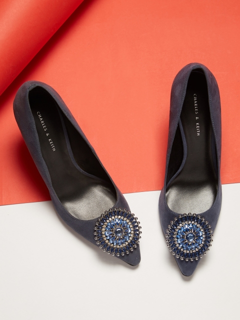 

CHARLES & KEITH Women Blue Solid Stilettos