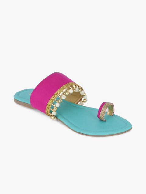 

The Tassle Life Women Pink Embellished One Toe Flats