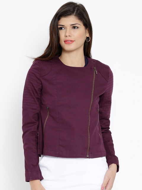 

Tokyo Talkies Burgundy Denim Jacket