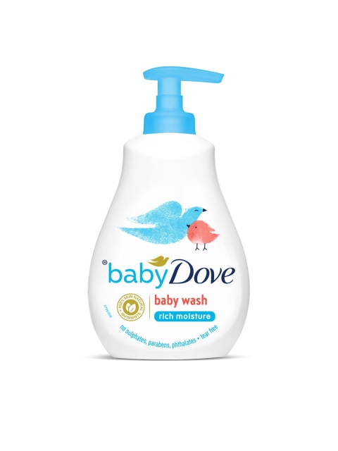 

Baby Dove Rich Moisture Hair to Toe Baby Wash 400 ml, White